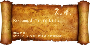 Kolompár Attila névjegykártya