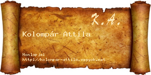 Kolompár Attila névjegykártya
